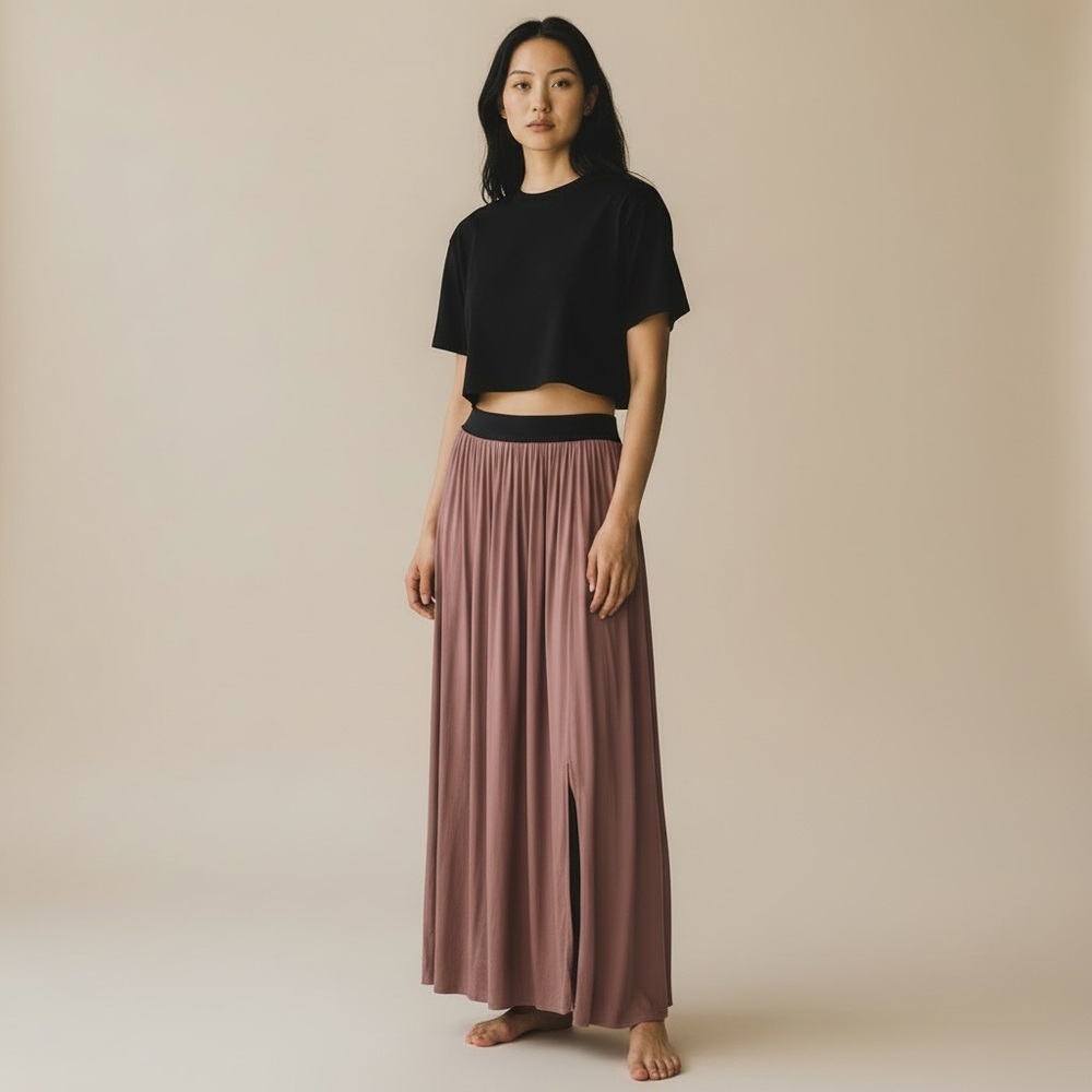 ANTHROPOLOGIE SAM & LAVI pleated maxi skirt size: M